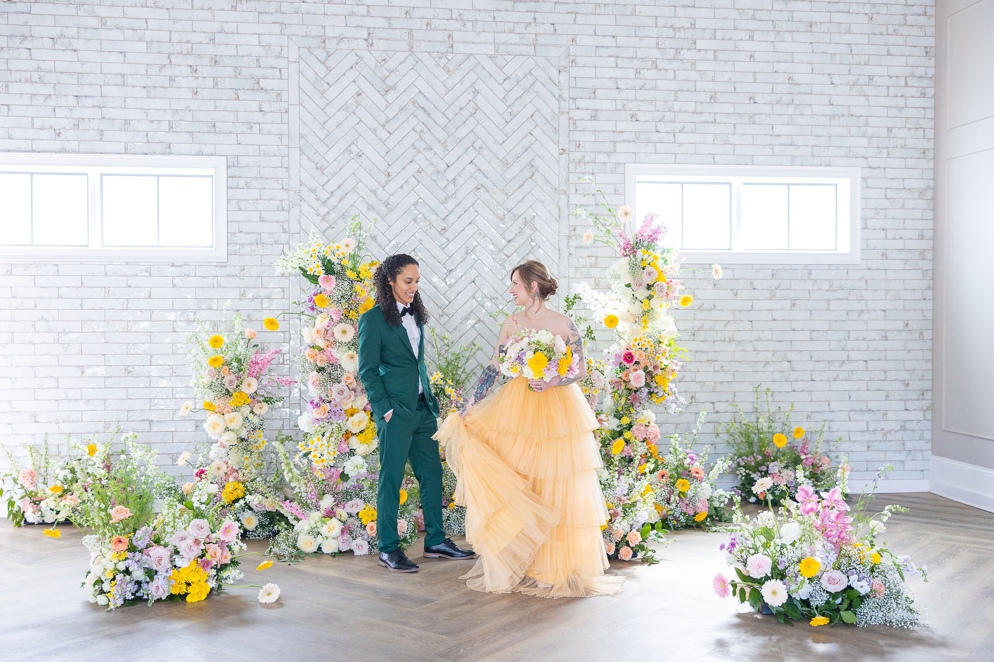 Colorful Wedding Setup Indoors