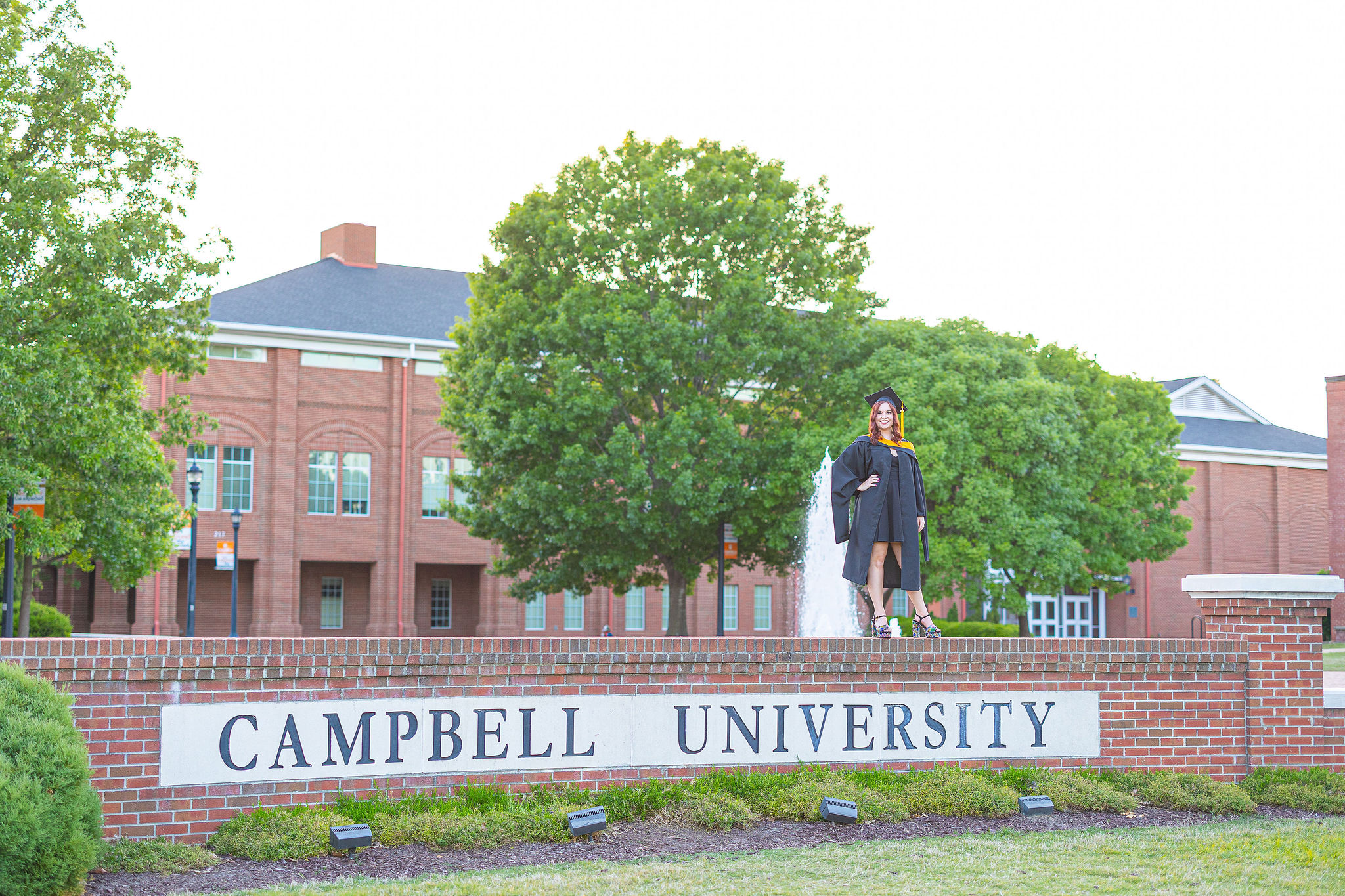 Campbell University Graduate on Brick Sign
